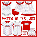 2025 PO 70 Party in the USA Name Smocks  ETA: June